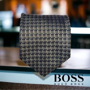 BOSS Hugo Bods Geometrical Print Silk Tie